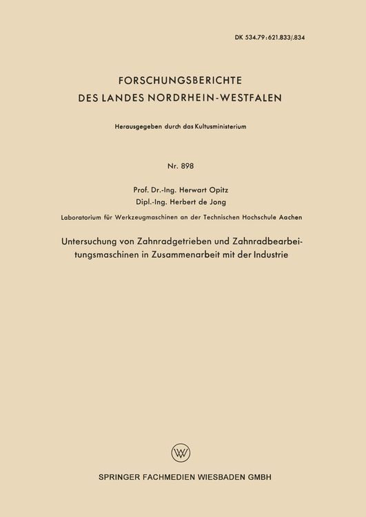 Produktbild: Untersuchung von Zahnradgetrieben und Zahnradbearbeitungsmaschinen in Zusammenarbeit mit der Industrie
