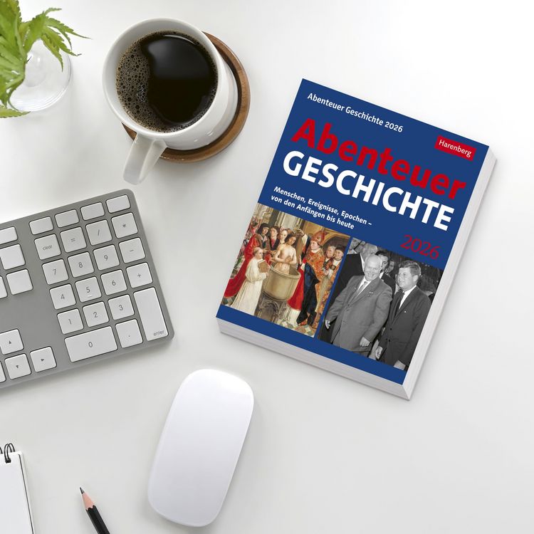 Produktbild: Abenteuer Geschichte Tagesabrei&szlig;kalender 2026 - Menschen, Ereignisse, Epochen - von den Anf&auml;ngen bis heute