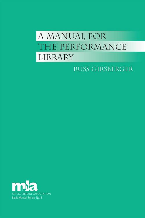 Produktbild: A Manual for the Performance Library