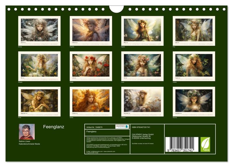 Produktbild: Feenglanz (Wandkalender 2026 DIN A4 quer), CALVENDO Monatskalender