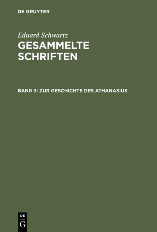 Produktbild: Zur Geschichte des Athanasius