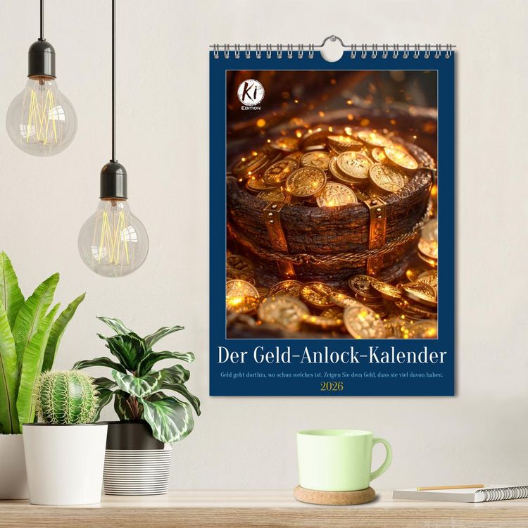 Produktbild: Der Geld-Anlock-Kalender (Wandkalender 2026 DIN A4 hoch), CALVENDO Monatskalender
