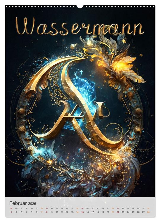 Produktbild: Fantasievolle Sternzeichen (Wandkalender 2026 DIN A2 hoch), CALVENDO Monatskalender