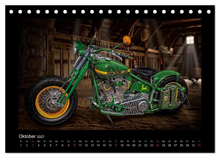 Produktbild: Motorrad-Tr&auml;ume &ndash; Chopper und Custombikes (Tischkalender 2027 DIN A5 quer), CALVENDO Monatskalender