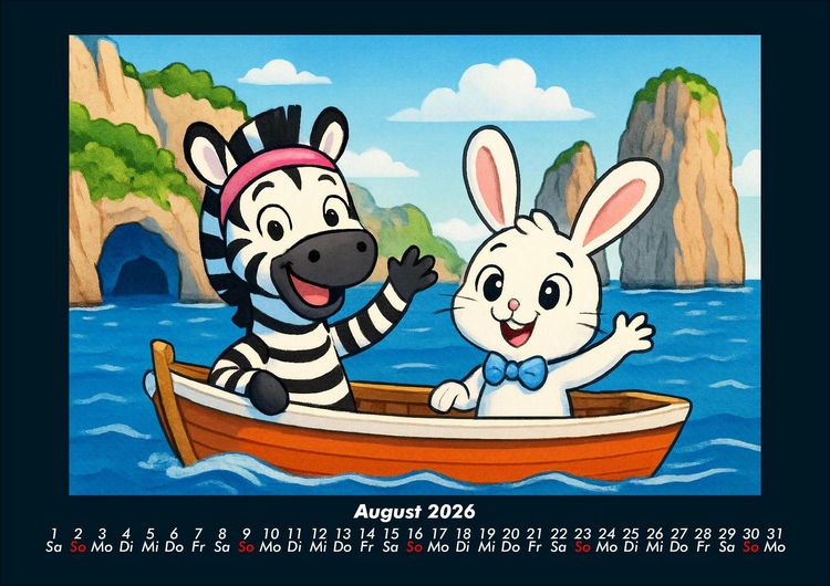 Produktbild: Zara & Bouncy in Italien 2026 Fotokalender DIN A4