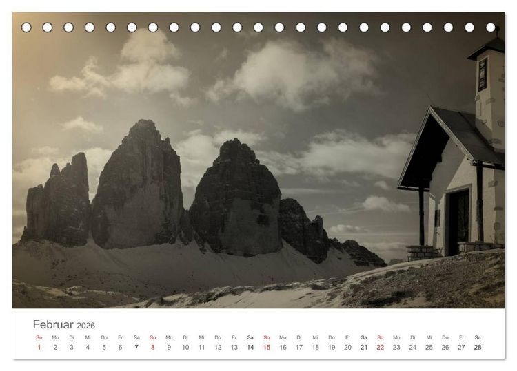 Produktbild: Drei Zinnen - S&uuml;dtirols Wahrzeichen (Tischkalender 2026 DIN A5 quer), CALVENDO Monatskalender