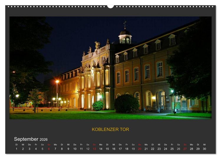 Produktbild: BONNER NACHTFARBEN (hochwertiger Premium Wandkalender 2026 DIN A2 quer), Kunstdruck in Hochglanz