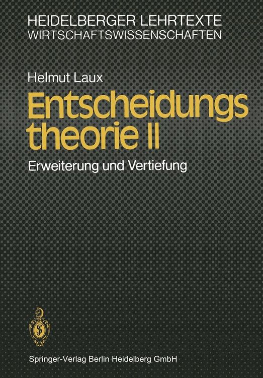Produktbild: Entscheidungstheorie II