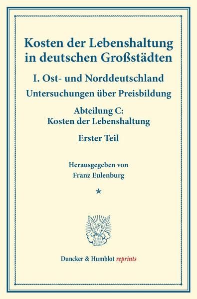 Produktbild: Kosten der Lebenshaltung in deutschen Gro&szlig;st&auml;dten.