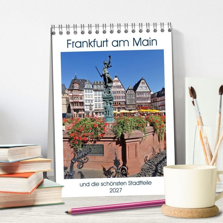 Produktbild: Frankfurt am Main und die sch&ouml;nsten Stadtteilen (Tischkalender 2027 DIN A5 hoch), CALVENDO Monatskalender