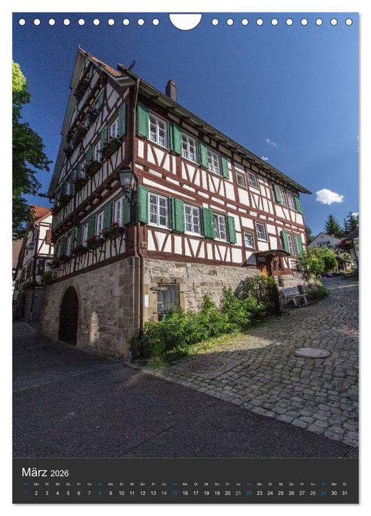 Produktbild: Str&uuml;mpfelbach - Fachwerkh&auml;user (Wandkalender 2026 DIN A4 hoch), CALVENDO Monatskalender