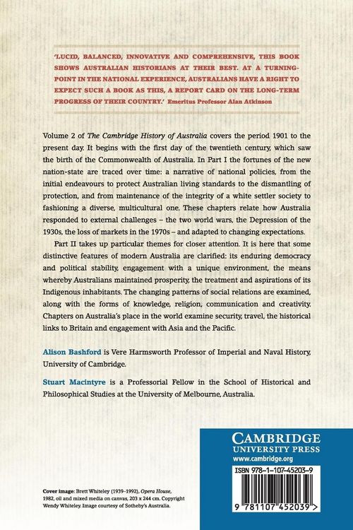 Produktbild: The Cambridge History of Australia