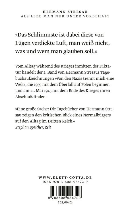 Produktbild: Als lebe man nur unter Vorbehalt