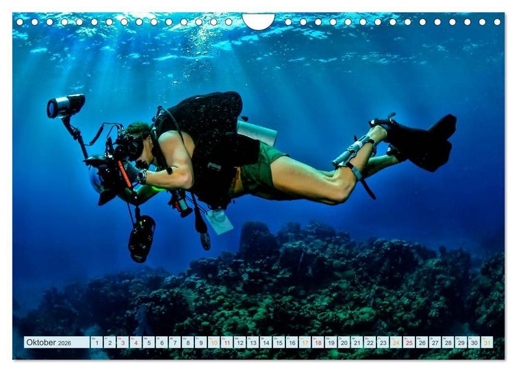 Produktbild: Tauchen - Abenteuer unter Wasser (Wandkalender 2026 DIN A4 quer), CALVENDO Monatskalender