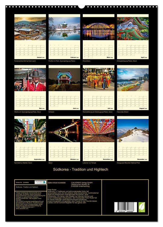 Produktbild: S&uuml;dkorea - Tradition und Hightech (hochwertiger Premium Wandkalender 2026 DIN A2 hoch), Kunstdruck in Hochglanz