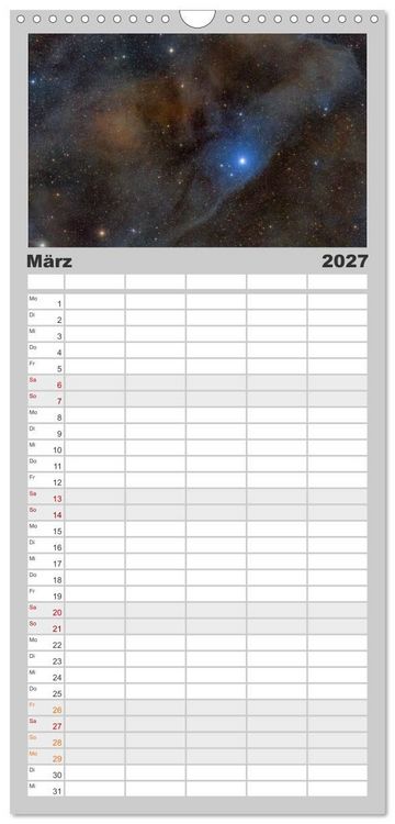 Produktbild: Familienplaner 2027 - Deepsky XVII mit 5 Spalten (Wandkalender, 21 x 45 cm) CALVENDO