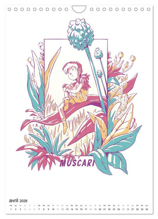 Produktbild: Monde enchant&eacute; de fleurs (Calendrier mural 2026 DIN A4 horizontal), CALVENDO calendrier mensuel