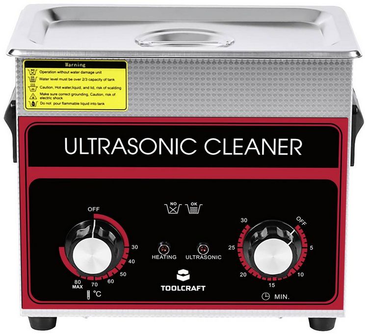 Produktbild: TOOLCRAFT USC-320 Ultraschallreiniger Schmuck, B&uuml;robedarf, Werkstatt 280 W 3.2 l mit Heizung, mit Reinigungskorb