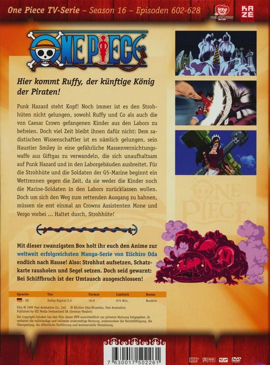 Produktbild: One Piece - TV-Serie Box Vol. 20 (Episoden 602-628) [6 DVDs]