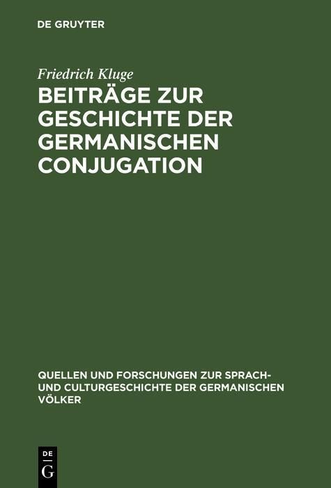 Produktbild: Beitr&auml;ge zur Geschichte der germanischen Conjugation
