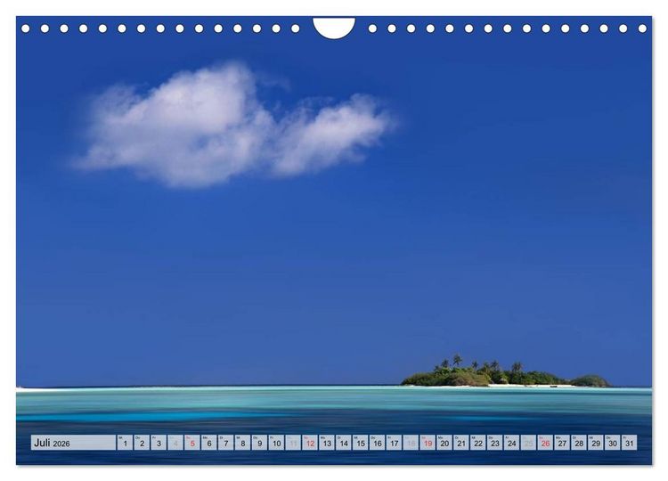 Produktbild: MALEDIVEN (Wandkalender 2026 DIN A4 quer), CALVENDO Monatskalender