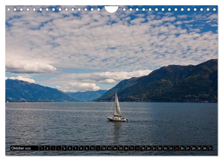 Produktbild: Lago Maggiore - Der malerische See in Italien und der Schweiz (Wandkalender 2026 DIN A4 quer), CALVENDO Monatskalender