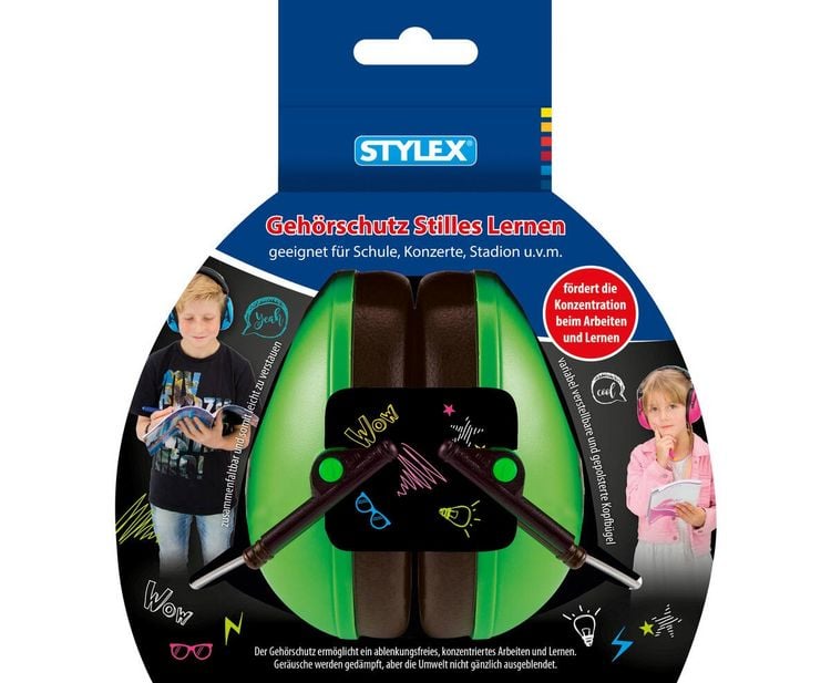 Produktbild: Stylex Geh&ouml;rschutz Stilles Lernen, gr&uuml;n