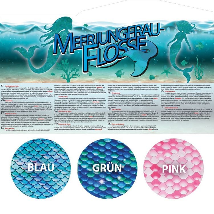 Produktbild: Idena Meerjungfrauenflosse inkl. Monoflosse pink Gr&ouml;&szlig;e M/L