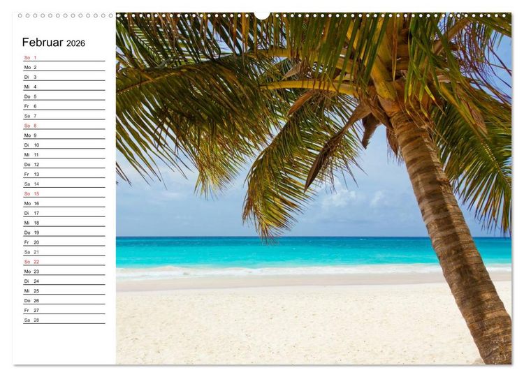 Produktbild: Traumstr&auml;nde in der Karibik (hochwertiger Premium Wandkalender 2026 DIN A2 quer), Kunstdruck in Hochglanz