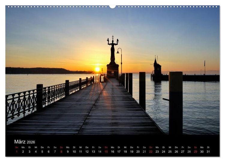 Produktbild: Bodensee - Uferlandschaften im sch&ouml;nsten Licht 2026 (hochwertiger Premium Wandkalender 2026 DIN A2 quer), Kunstdruck in Hochglanz