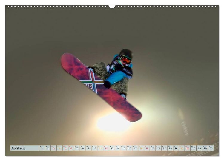 Produktbild: Snowboarden - ein St&uuml;ck Freiheit (Wandkalender 2026 DIN A2 quer), CALVENDO Monatskalender