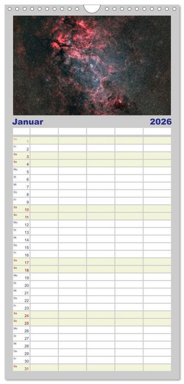 Produktbild: Familienplaner 2026 - Deepsky 2026 mit 5 Spalten (Wandkalender, 21 x 45 cm) CALVENDO