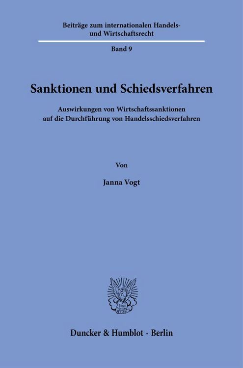 Produktbild: Sanktionen und Schiedsverfahren