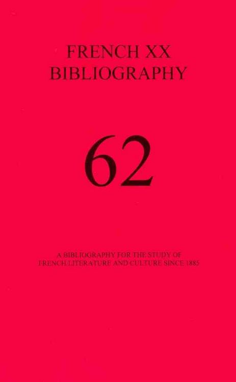 Produktbild: French Xx Bibliography