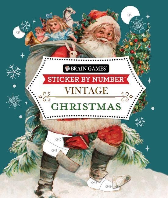 Produktbild: Brain Games - Sticker by Number - Vintage: Christmas (28 Images to Sticker)