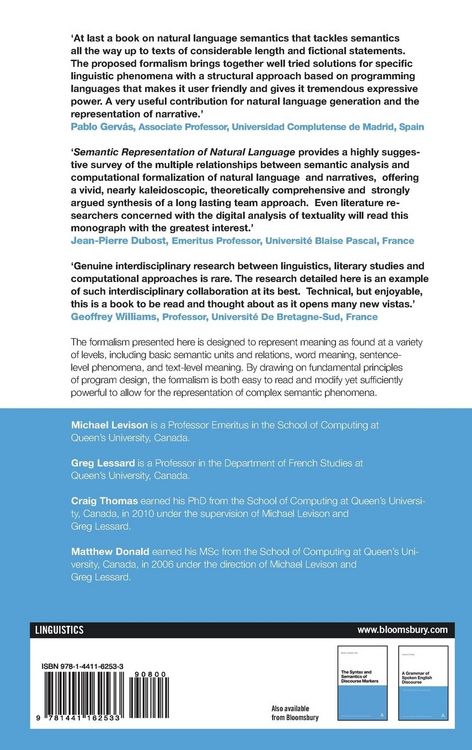 Produktbild: The Semantic Representation of Natural Language