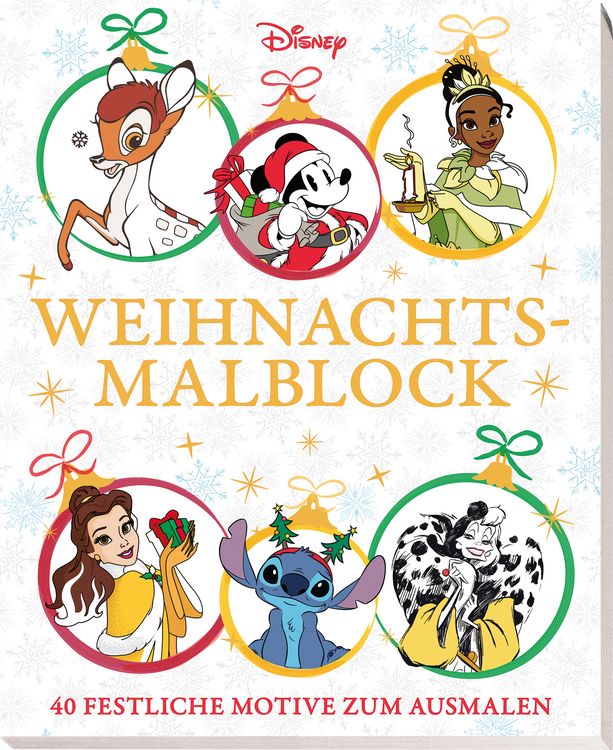 Produktbild: Disney: Weihnachtsmalblock: 40 festliche Motive zum Ausmalen