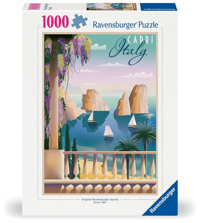 Produktbild: Erwachsenenpuzzle 1000 Teile - Postkarte aus Capri