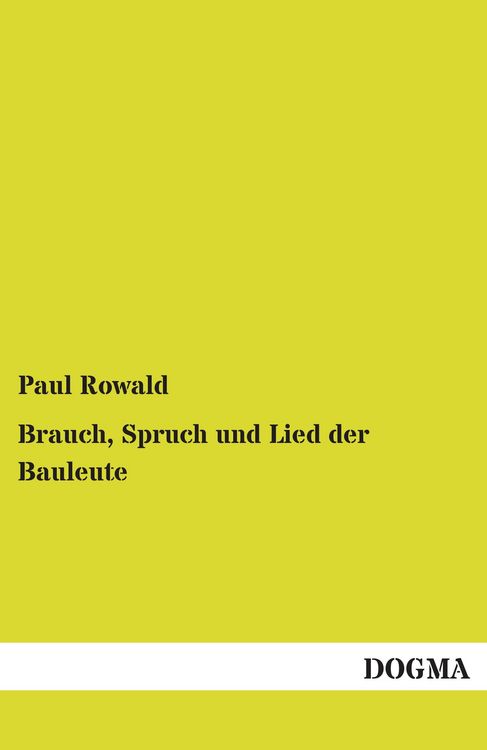 Produktbild: Brauch, Spruch und Lied der Bauleute