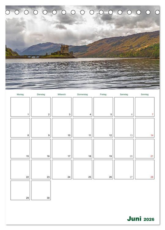 Produktbild: Schottland Entdeckungstour (Tischkalender 2026 DIN A5 hoch), CALVENDO Monatskalender