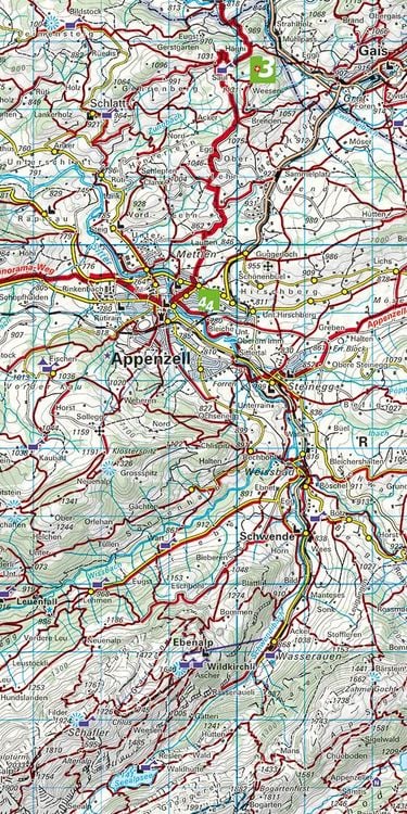 Produktbild: K&uuml;mmerly+Frey Wanderkarte 7 St. Gallen, Appenzellerland 1:60.000