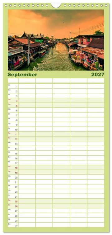 Produktbild: Familienplaner 2027 - Zauberhaftes Thailand mit 5 Spalten (Wandkalender, 21 x 45 cm) CALVENDO