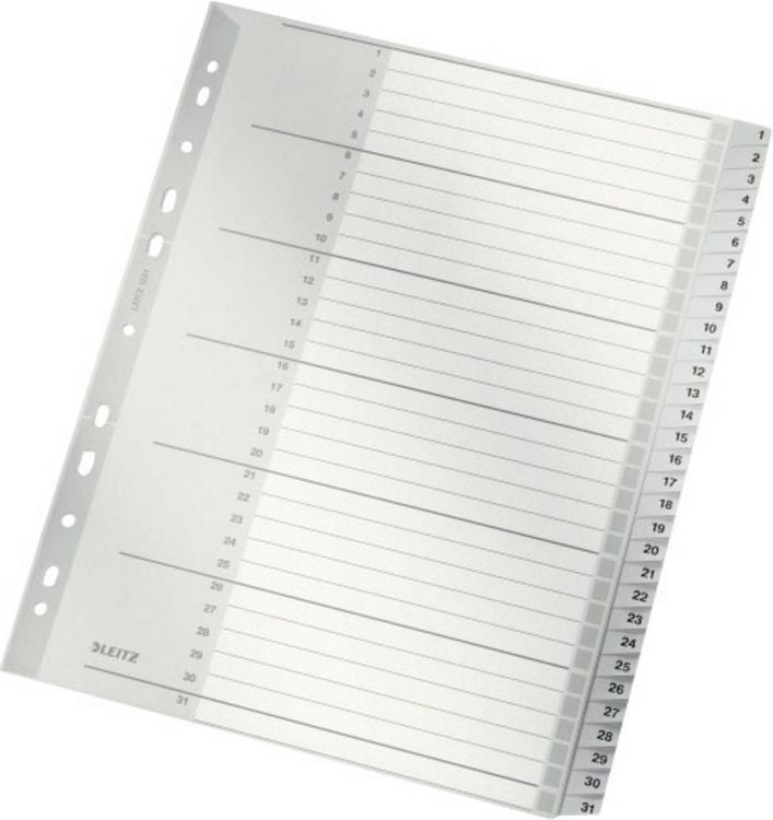 Produktbild: Register Leitz Zahlen Plastik 1-31