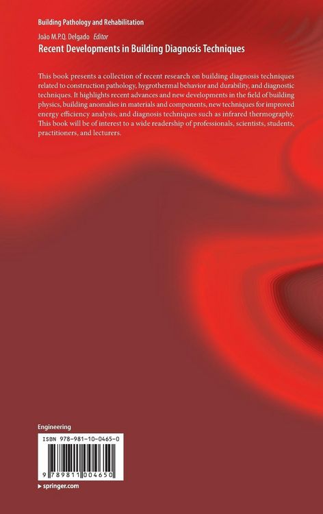 Produktbild: Recent Developments in Building Diagnosis Techniques