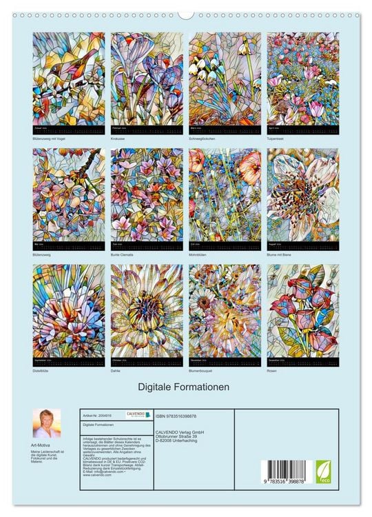 Produktbild: Digitale Formationen (hochwertiger Premium Wandkalender 2026 DIN A2 hoch), Kunstdruck in Hochglanz