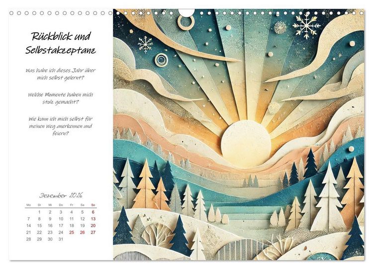 Produktbild: Dein Jahr der St&auml;rke - Reflexionskalender f&uuml;r mehr Selbstbewusstsein (Wandkalender 2026 DIN A3 quer), CALVENDO Monatskalender