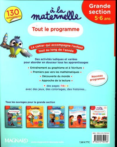 Produktbild: A la maternelle, grande section, 5-6 ans : tout le programme