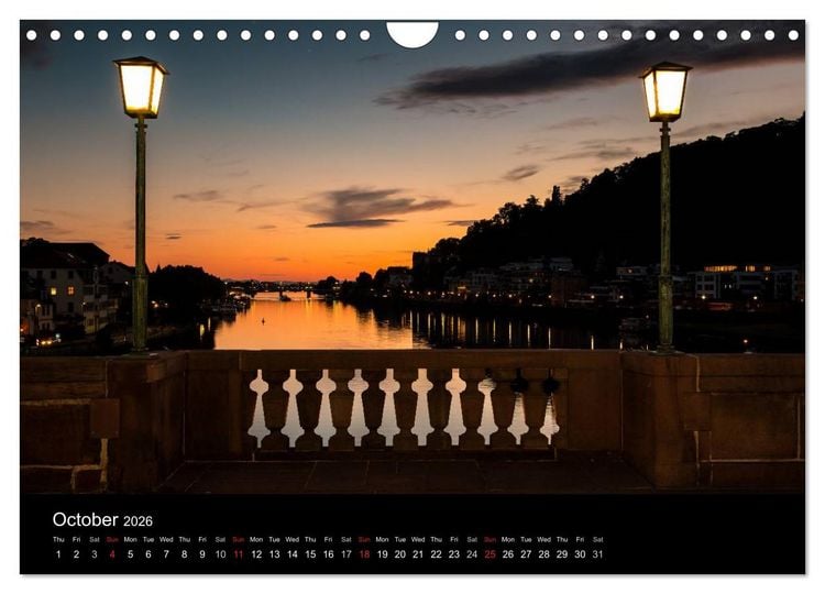 Produktbild: Heidelberg - Views of a City (Wall Calendar 2026 DIN A4 landscape), CALVENDO 12 Month Wall Calendar