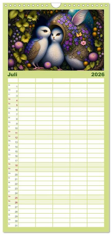 Produktbild: Familienplaner 2026 - M&auml;rchenhafte Wesen - Im Land der Fabeltiere mit 5 Spalten (Wandkalender, 21 x 45 cm) CALVENDO