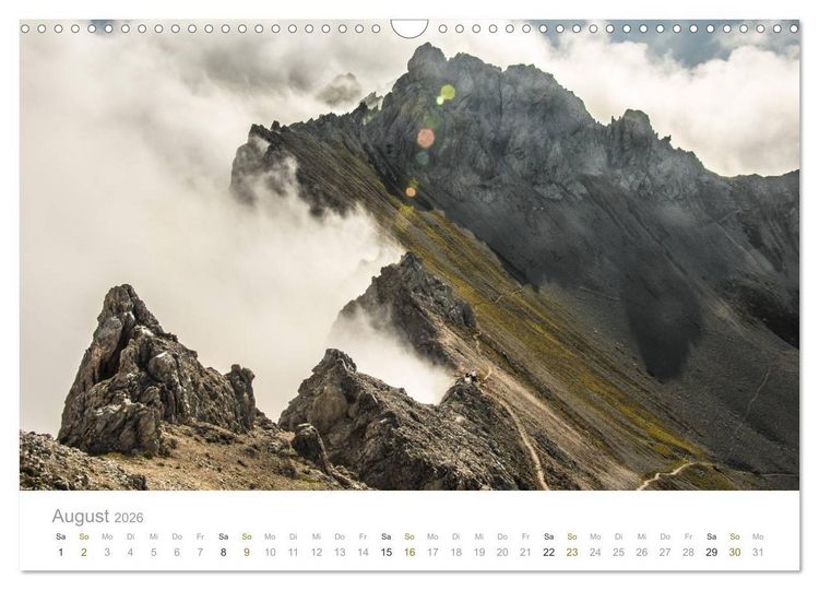 Produktbild: Berge - Die Sch&ouml;nheit der Alpen (Wandkalender 2026 DIN A3 quer), CALVENDO Monatskalender